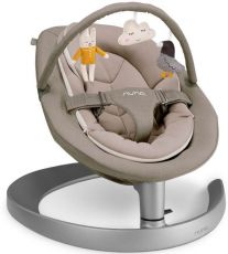 Шезлонг-качалка Nuna Leaf Grow Biscotti с игровой дугой (0-60кг)